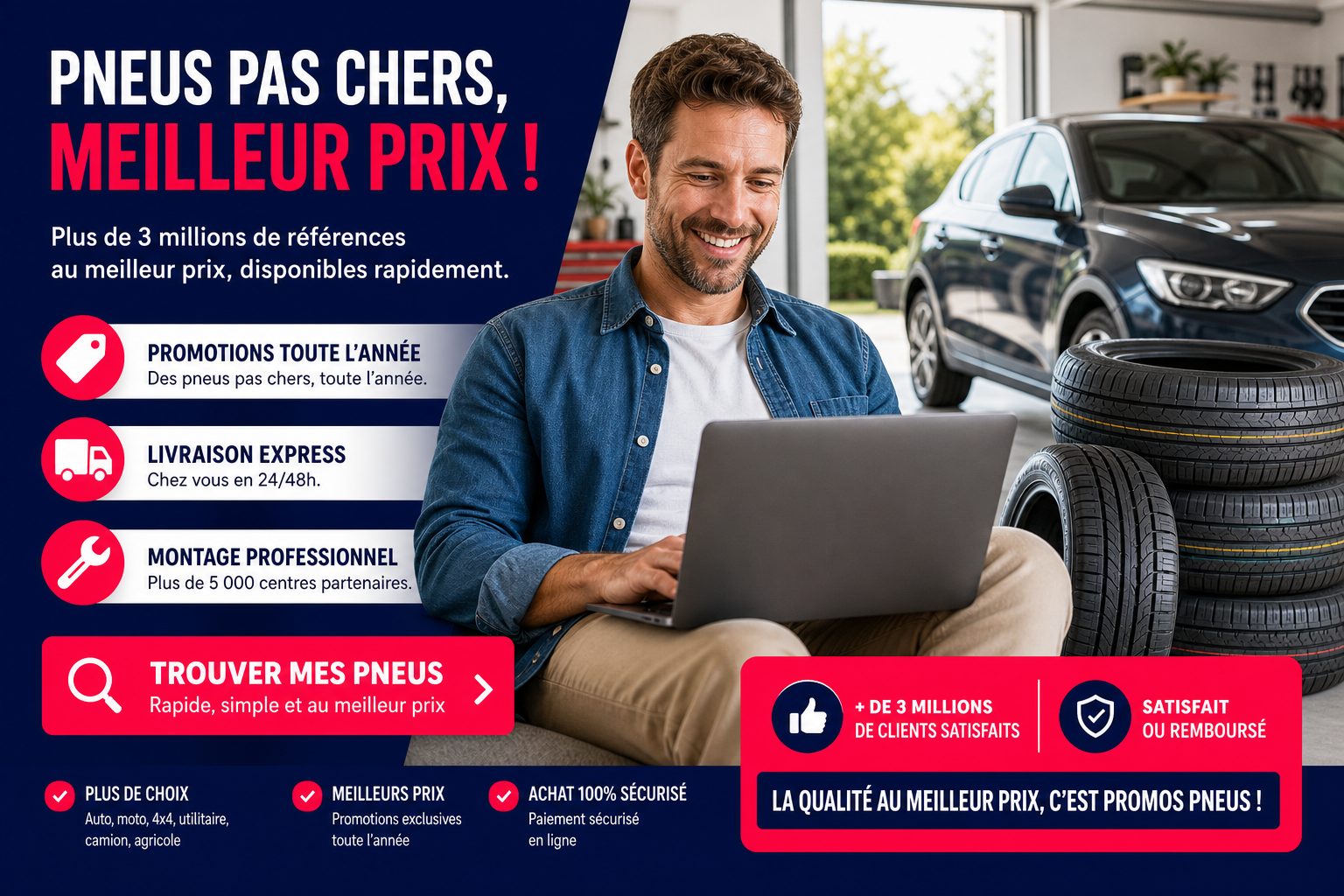 Acheter des pneus en ligne : le guide simple pour commander vite et pas cher