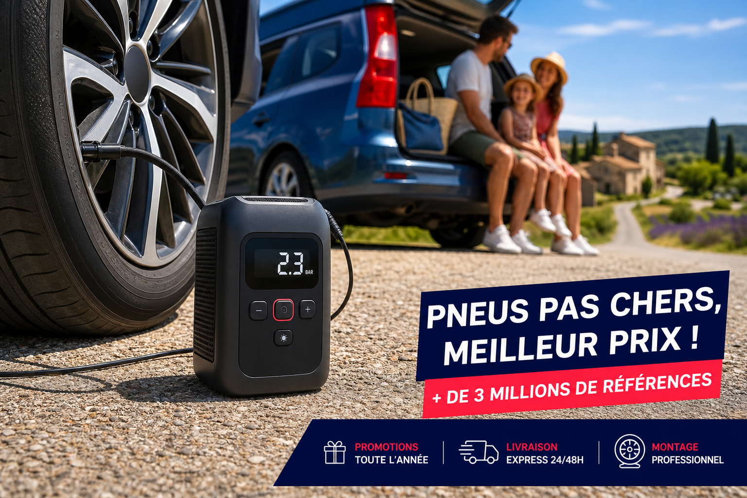 Compresseur pneu portable : le guide pour choisir selon la vitesse de gonflage