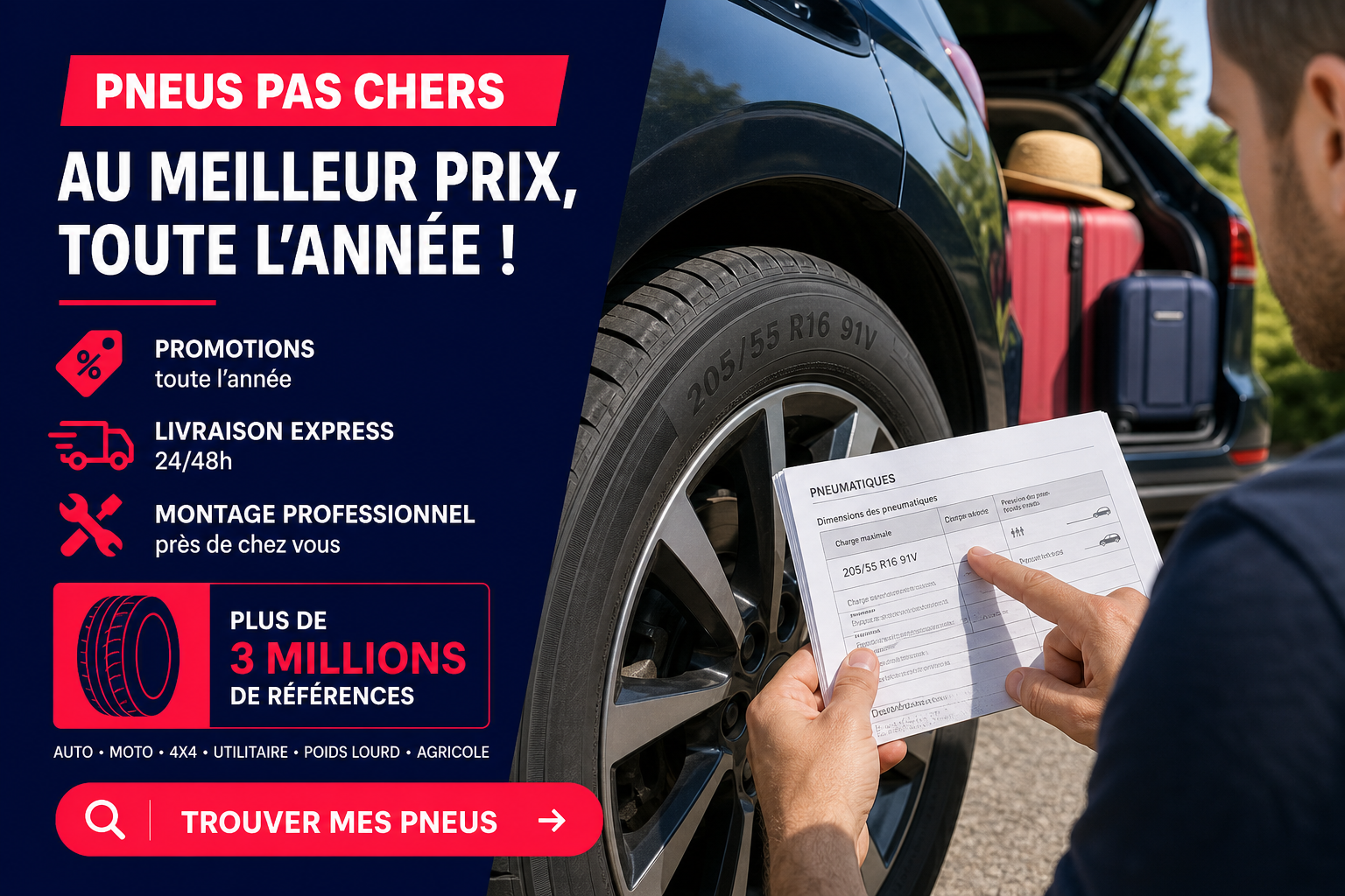 Indice de charge des pneus : 7 vérifications avant commande