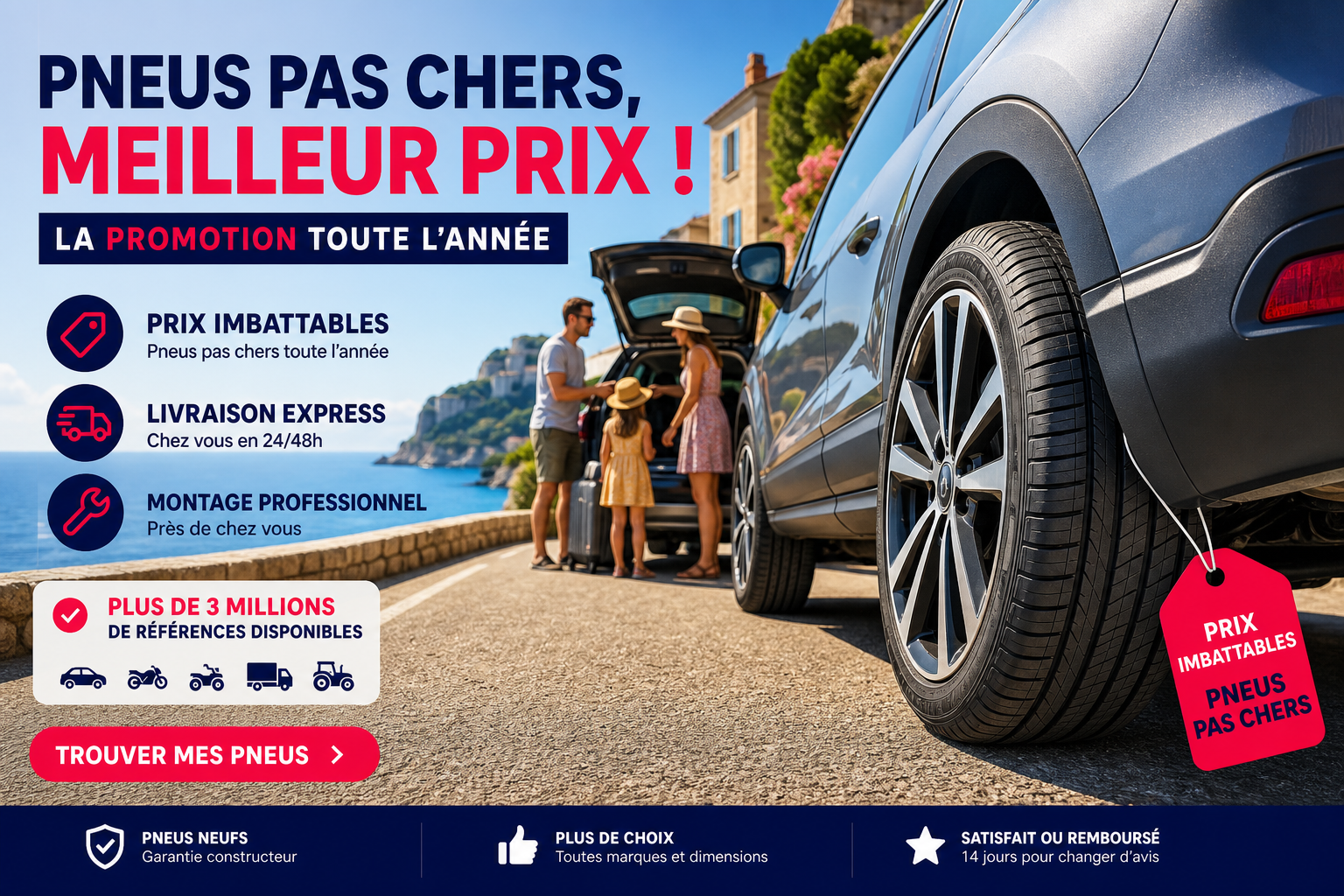 Pneus été pas chers en juillet 2026 : le guide pour bien acheter