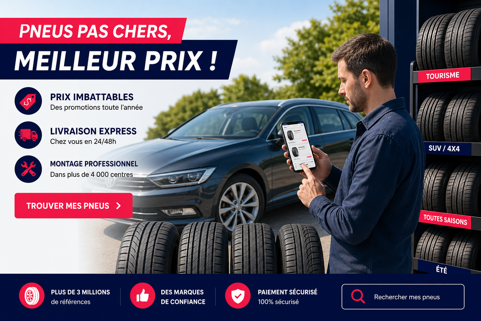 Pneus toutes marques : choisir la bonne référence sans payer trop cher